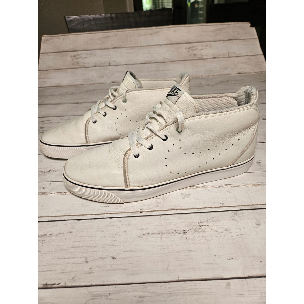 Nike Toki ND Mid Mens Size 13 Sail White Leather Sneakers Shoes 429774-100